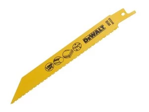 Image of DEWALT Bi Metal General Purpose Reciprocating Saw Blades 152mm Pack of 5