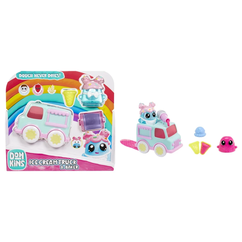 Image of MGA Entertainment DohKins Ice Cream Truck & Baker - Knete Trocknet Nie Aus Glutenfrei Geeignet fur Sammler und Kinder ab 3 Jahren