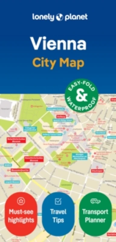 Image of Lonely Planet Vienna City Map : Durable, Waterproof, Easy-Fold Planning Map with Attractions & Walking Tours Sheet map, folded