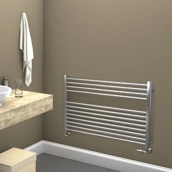 Image of Towelrads Pisa Chrome Horizontal Towel Radiator 800 x 1000mm