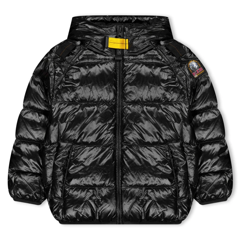 Image of Parajumpers Kids Anselm Waterproof Duck Down Short Puffer Jacket Black 0541 unisex 16Y
