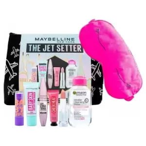 Image of Maybelline Travel Giftset With Primer Mascara Lipstick Blush & Micellarwater