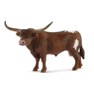 Image of SCHLEICH Farm World Texas Longhorn Bull Toy Figure