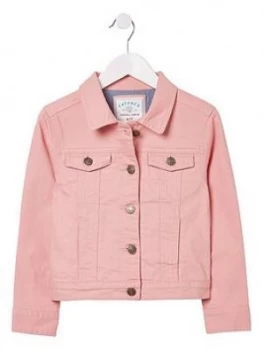 Image of Fat Face Girls Coloured Denim Jacket - Pink
