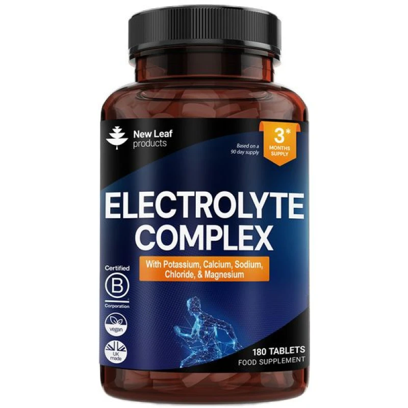 Image of New leaf health New Leaf Electrolytes Complex 120 High Strength Electrolyte Tablets + Essential Minerals Blue unisex
