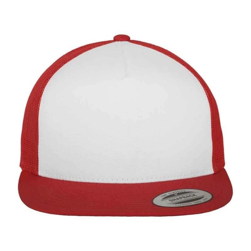 Image of Flexfit Flexfit Men Contrast Trucker Cap in Red Red One Size Male 5063425912889