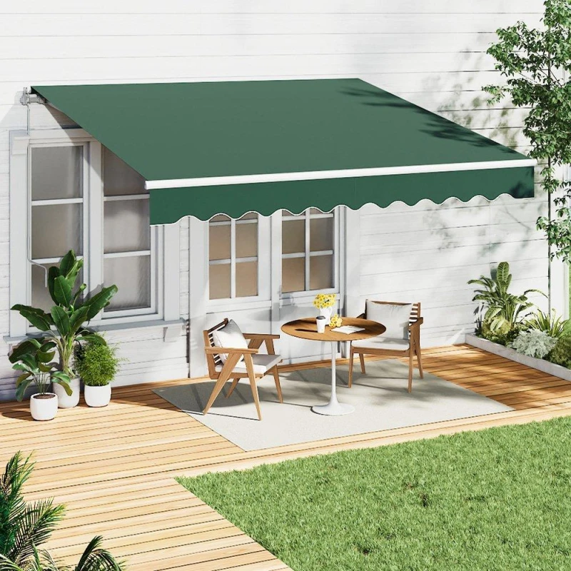 Image of Breeins 350 x 300cm Retractable Patio Awning Window & Door Green unisex One size