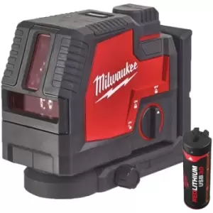 Image of Milwaukee Hand Tools L4 CLL-301C RedLithium USB Green Cross Line Laser