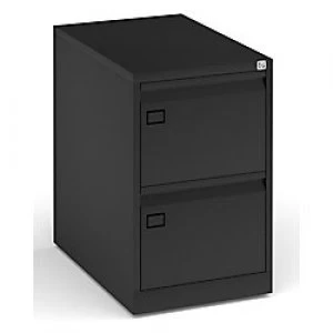 Image of Dams International Filing Cabinet with 2 Lockable Drawers DEF2K 470 x 622 x 711mm Black