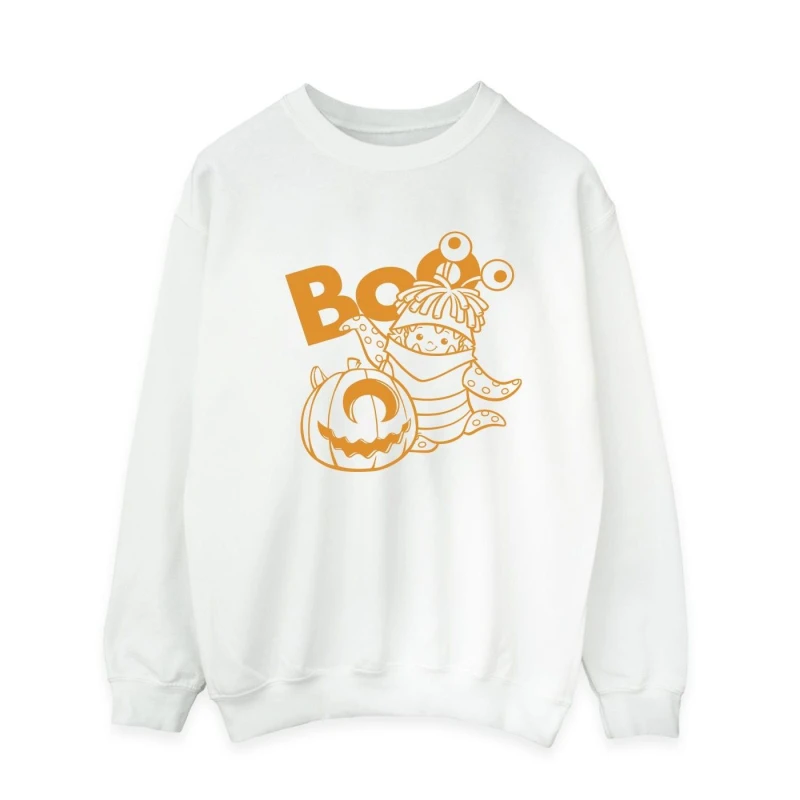 Image of Disney Men Boo Halloween Sweatshirt in White Size: Small White S Male 5063376634847