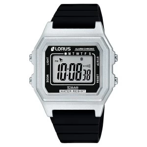 Image of Lorus R2311NX9 Mens Black Strap Retro Digitial Watch
