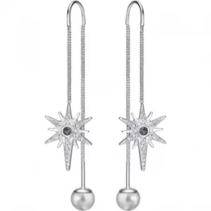 Image of Ladies Swarovski Rhodium Plated Fantastic Earrings