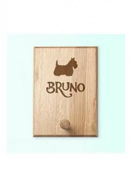 Image of Personalised Dog Silhouette Peg Hook