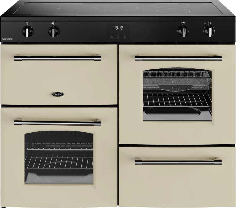 Image of Belling Farmhouse 110Ei 110cm Electric Range Cooker with Induction Hob - Cream - A/A Rated
