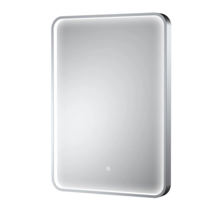 Image of Hudson Reed Pictor Wall Hung LED Touch Sensor Mirror, Contemporary Rectangular Bathroom Mirror In Chrome Finish, 700X500mm