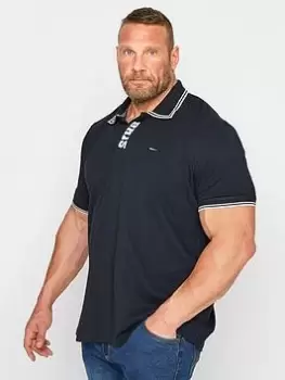 Image of BadRhino Placket Polo - Black, Navy, Size 2XL, Men