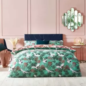 Image of Furn. Demoiselle Double Duvet Cover Set Cotton Duck Egg