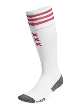 Image of adidas Ajax 23/24 Home Stadium Socks, White, Size S