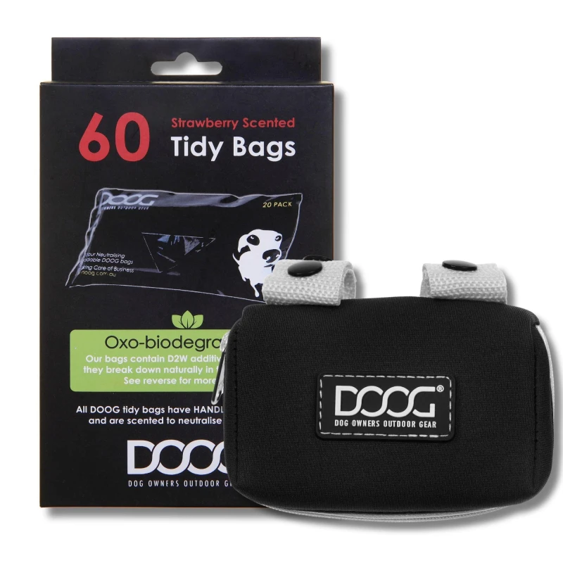 Image of DOOG Walkie Pouch And Poo Bag Set - Black Green
