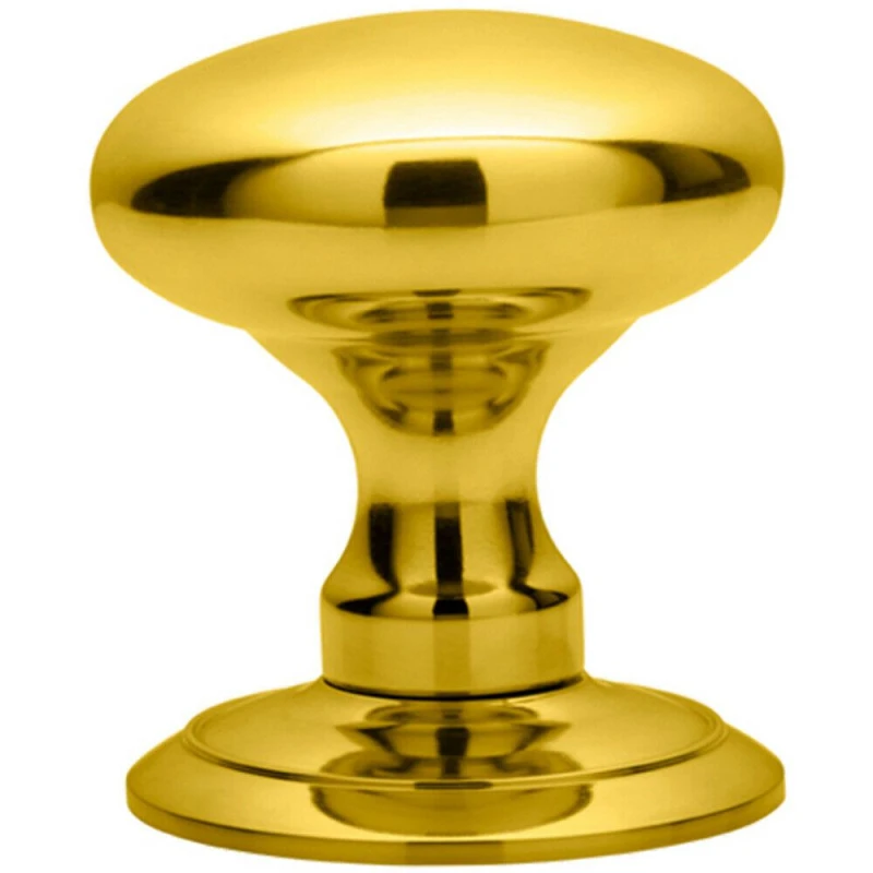 Image of Loops PAIR Large Rounded Mortice Door Knob 65mm Diameter Polished Brass Metallics unisex