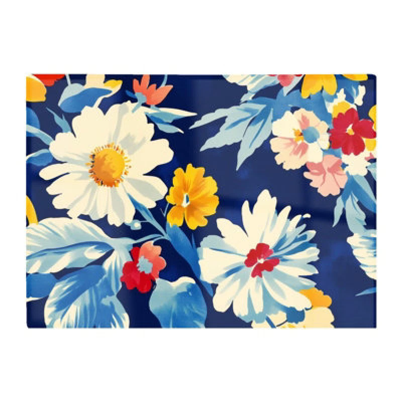 Image of Warren Reed Designer Bright Spring Flowers In Bloom Chopping Board