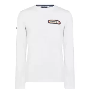 Image of Superdry Cl Season Long Sleeve T-Shirt - White