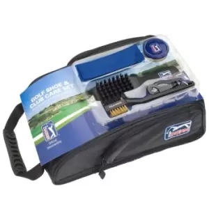 Image of PGA Tour Shoe Bag With Club Cleaning Set - Blue