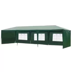 Image of Outsunny Garden Gazebo Marquee Party Tent Wedding Canopy Outdoor 9M X 3M - Green