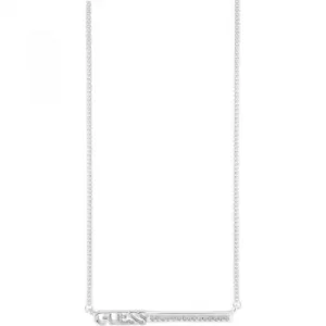 Image of Ladies Guess Silver Plated Linear Necklace