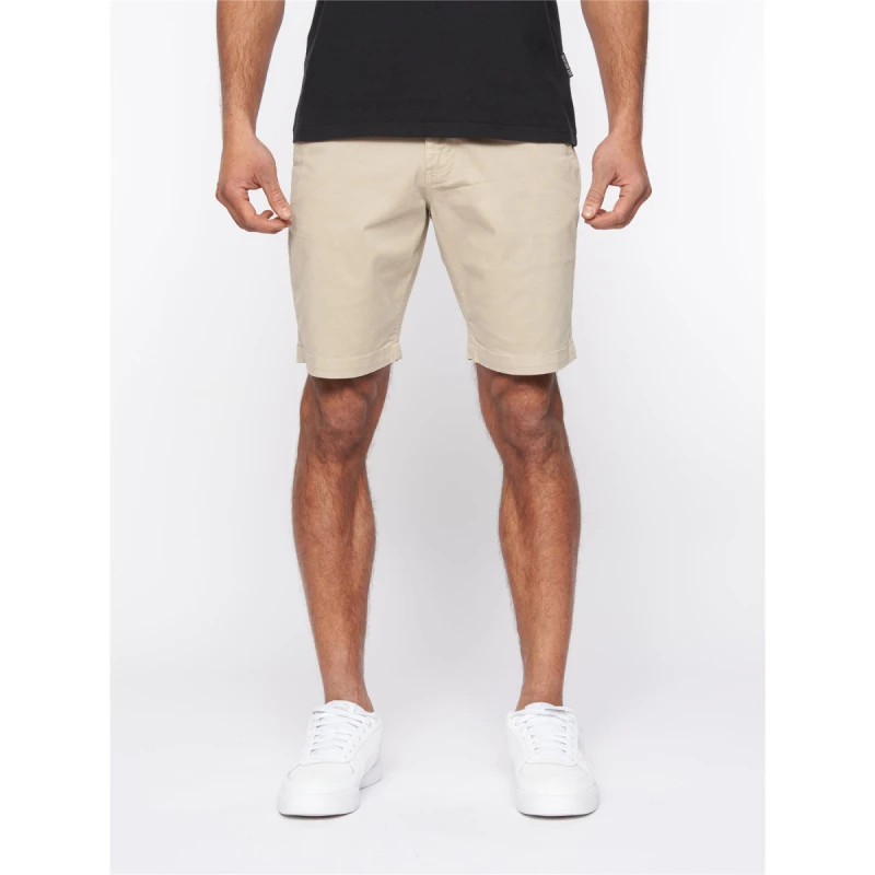 Image of Duck and Cover Moreshore Chino Shorts Stone - W30