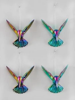 Image of Gisela Graham Hummingbird Christmas Tree Decorations (4 Pack)