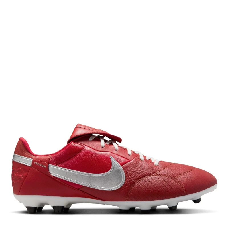 Image of Nike Premier 3 Adults Firm Ground Football Boots Red/White male 6 (39)