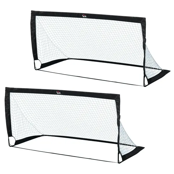 Image of HOMCOM Football Goal Folding Outdoor with All Weather Net Kids Adults 6'x3' Black