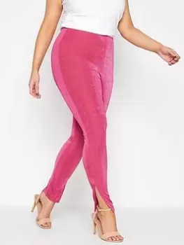 Image of Yours Slinky Split Legging Hot Pink, Size 20, Women