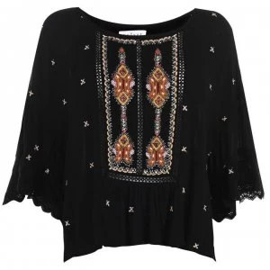 Image of Velvet Rayon Top - Black