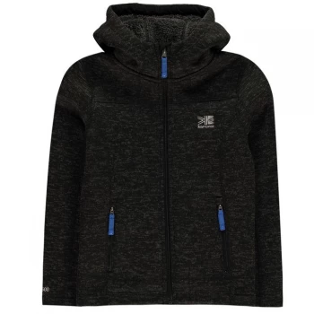 Image of Karrimor Long Sleeve Zip Hoodie Junior Unisex - Black Marl