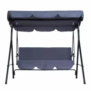 Image of Alfresco 3 Seater Swing Chair with Canopy, Grey