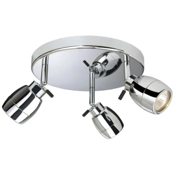 Image of Marine - 3 Light Flush Bathroom Ceiling Light Chrome IP44, GU10 - Firstlight