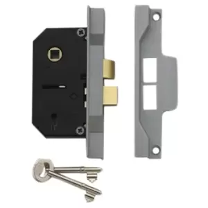 Image of Union 2242 2 Lever Mortice Rebated Sashlock Silver Enamel 78.5mm 3...