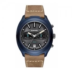 Image of Diesel Mens Tumbler SS IP Blue Watch - DZ4490