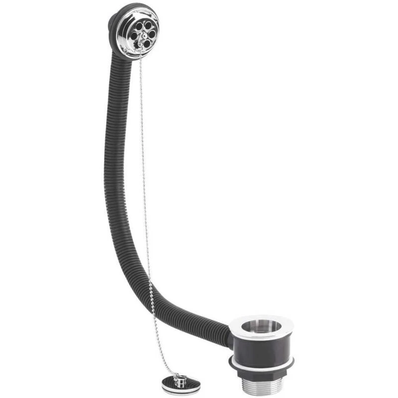 Image of NUIE Nuie - Bath Waste and Overflow, Brass Plug and Ball Chain, Chrome E345