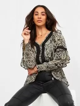 Image of Joe Browns Fabulous Frill Blouse - Black, Size 10, Women