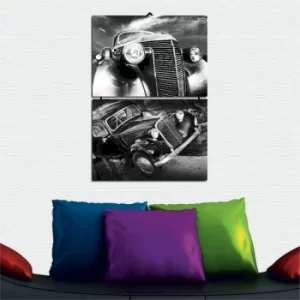 Image of F4 Multicolor Decorative MDF Painting (2 Pieces)