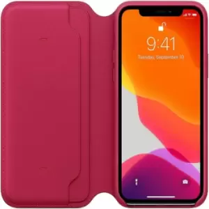Image of Apple iPhone 11 Pro Leather Folio Case Raspberry MY1K2ZM/A