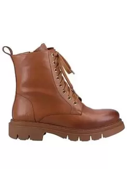 Image of Hush Puppies Rhea Lace Up Ankle Boot - Tan, Brown, Size 8, Women