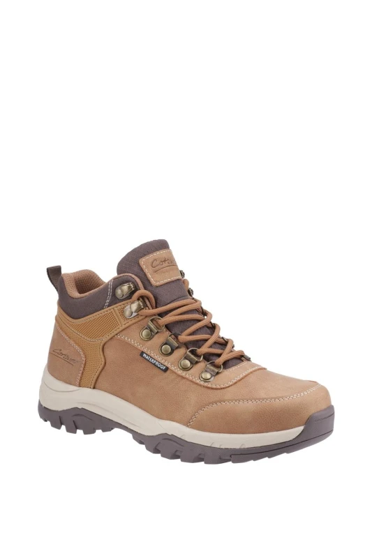 Image of Cotswold Womens Overbury Leather Walking Boots UK Size 8 (EU 41) TAN COT847-TAN-8