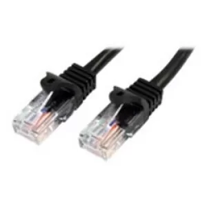 Image of StarTech 2m Cat5e Black Snagless RJ45 UTP Cat 5e Patch Cable 2m Patch Cord