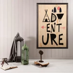 Image of Adventure Multicolor Decorative Framed Wooden Painting