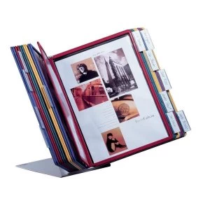 Image of Durable VARIO Desk Unit Complete with 20 Tabs and 20 Panels Assorted Colours