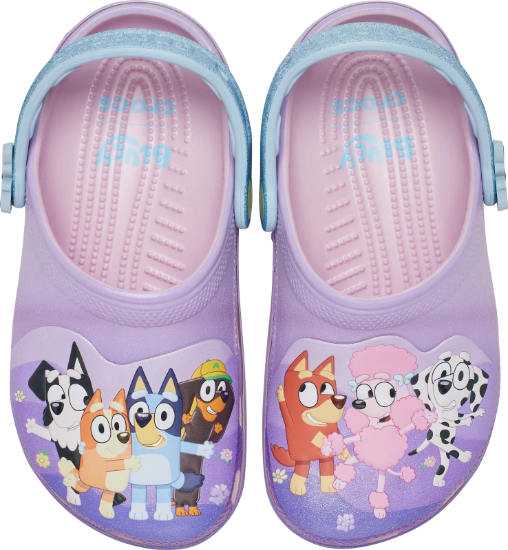Image of Crocs Kids Toddler Bluey Friends Forever Classic Clogs Multi C6